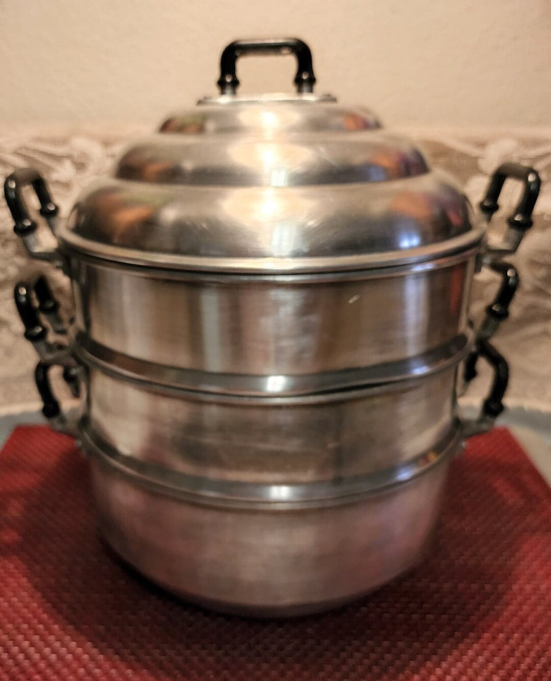 Thai Stacked Chinese Aluminum Steamer 3 Tier Steamer Etsy