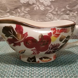 Ceramic Fall Gravy Boat by WCL