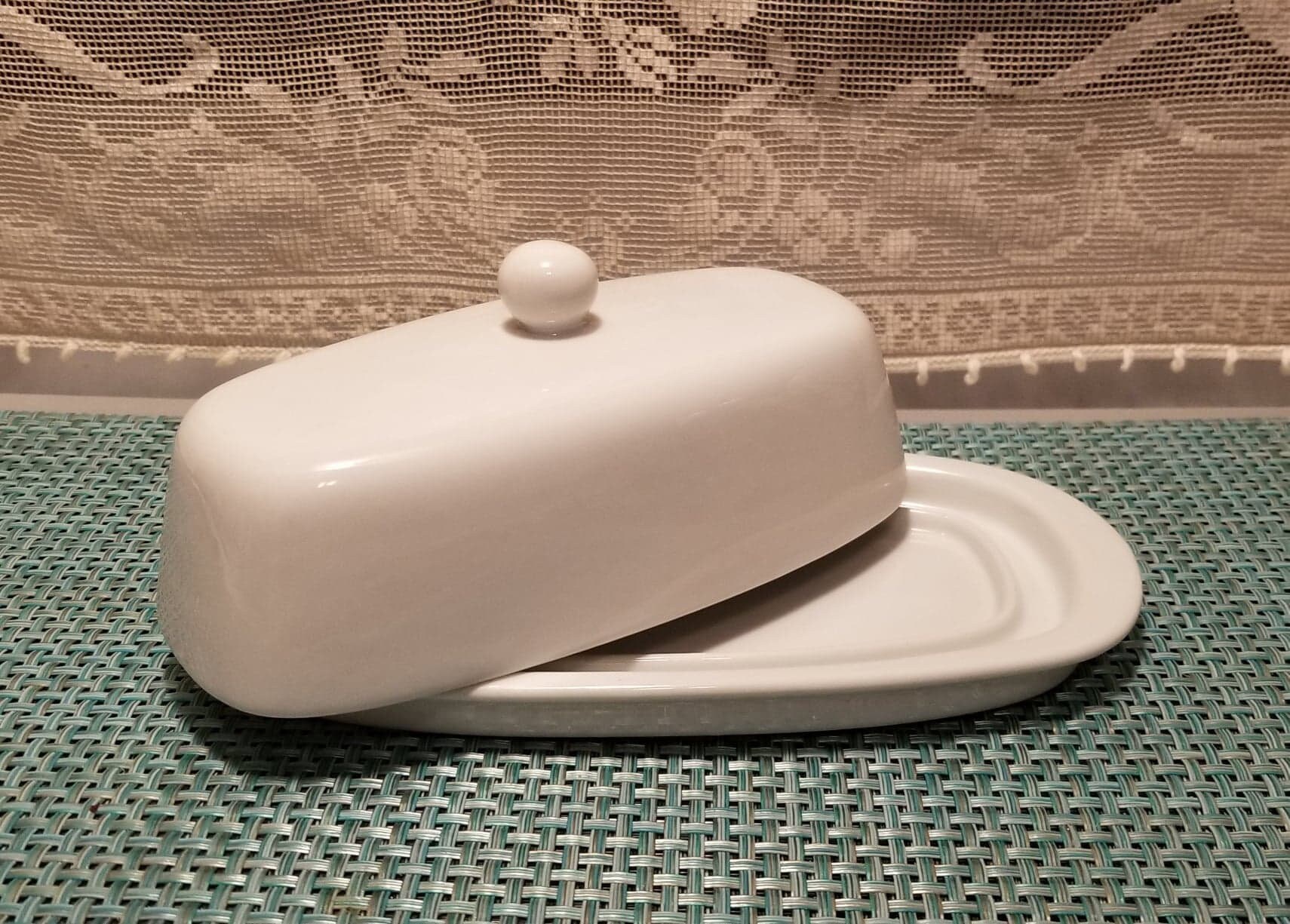 Porcelain Classic White Butter Dish Simple Dining Butter Etsy