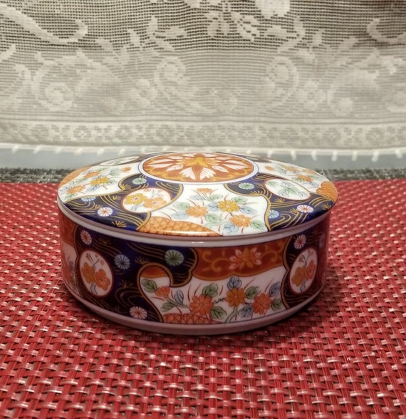 Kozan Gama Japanese Round Trinket Box - image 7