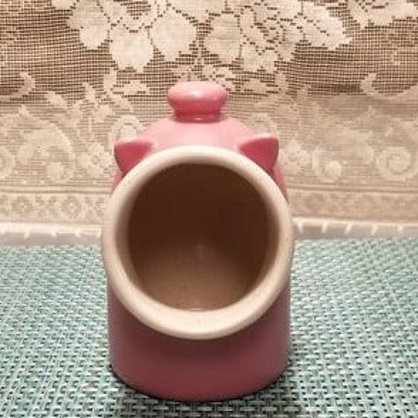 Whimsical Cream Salt Pig - Mauve / Salt Cellar