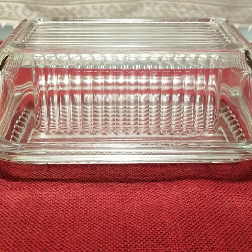 Bordeaux Glass Butter Dish Etsy