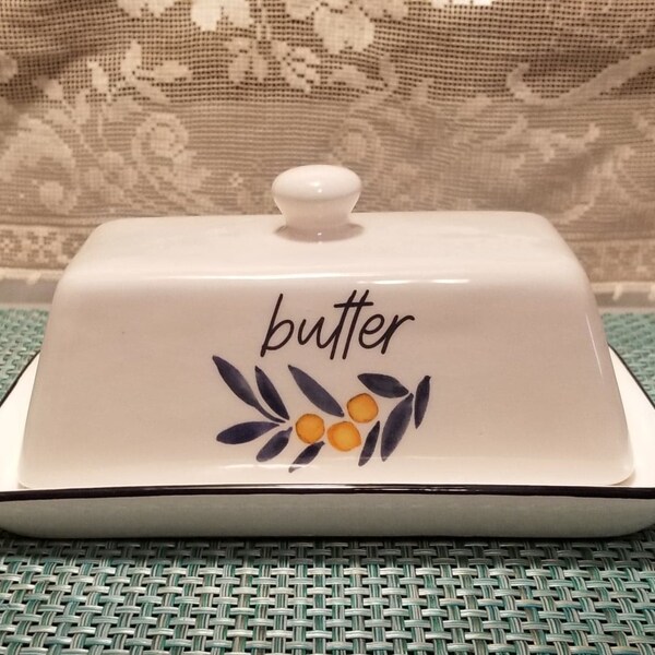 Butter Dish With Lid Etsy