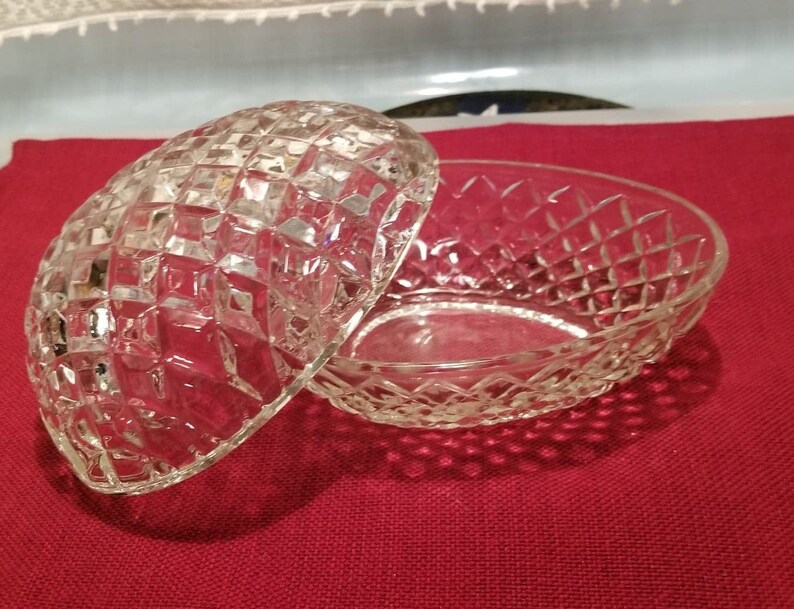 Crystal Egg Shaped Candy Dish With Lid / Trinket Box / Jewelry Etsy