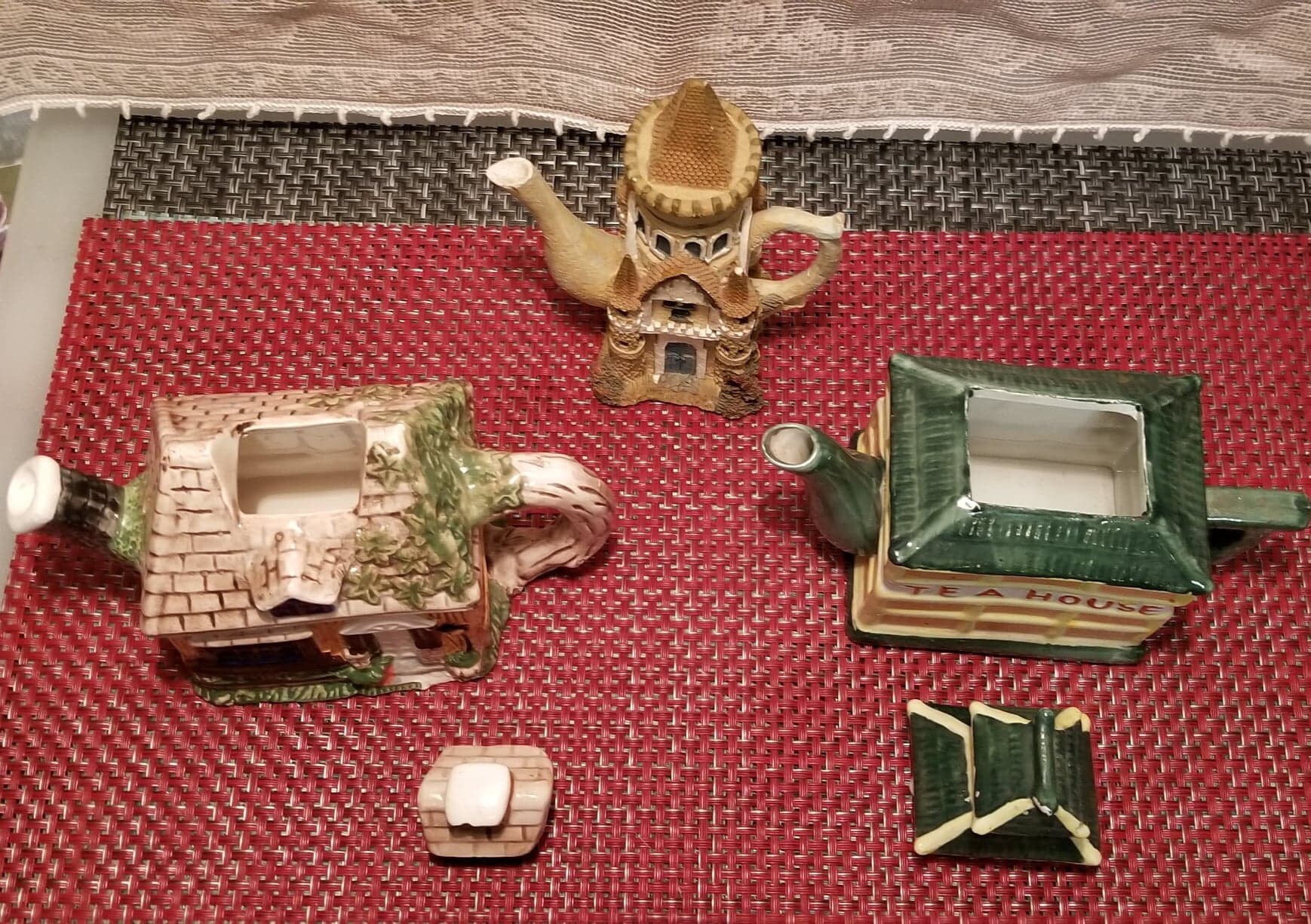 Two Decorative Teapots and One Figurine Teapot Etsy