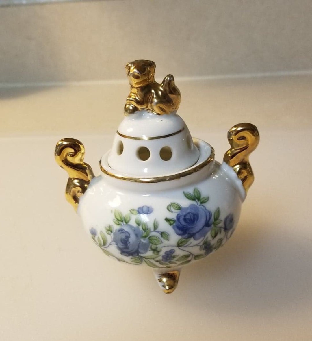 Vintage Japanese Incense Burner With Gold FOO Dog Moriage Etsy