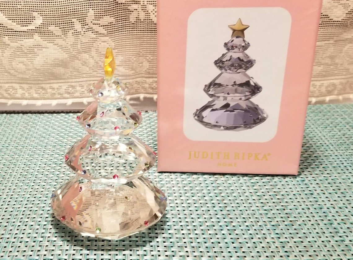 Judith Ripka Home Crystal Christmas Tree Sculpture Etsy