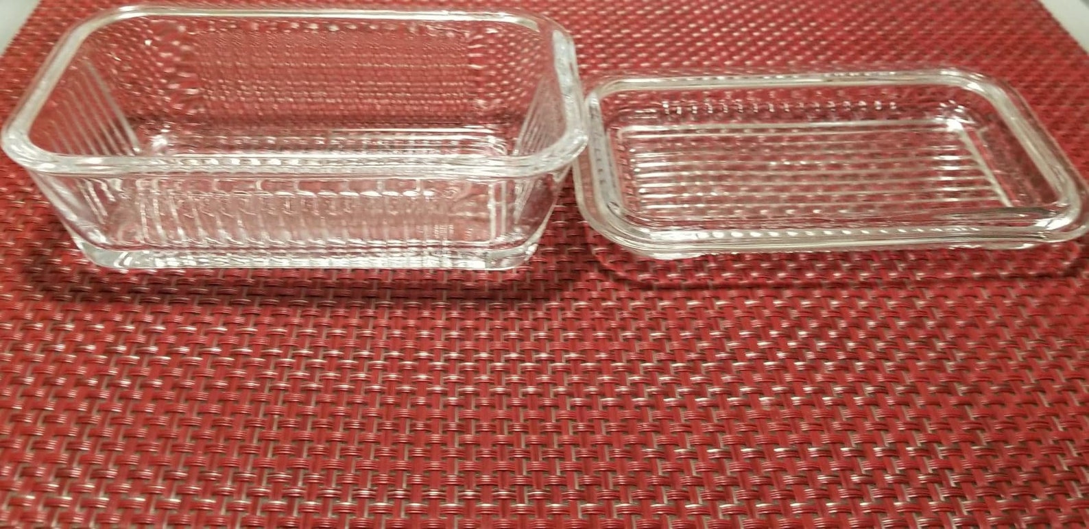 Bordeaux Glass Butter Dish Etsy