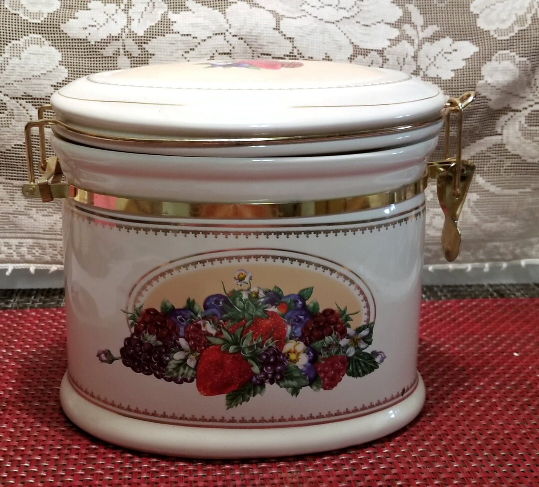 Vintage Knott's Berry Farm Foods Ceramic Canister Etsy