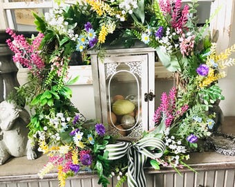 Spring Wildflower Wreath 18 inches