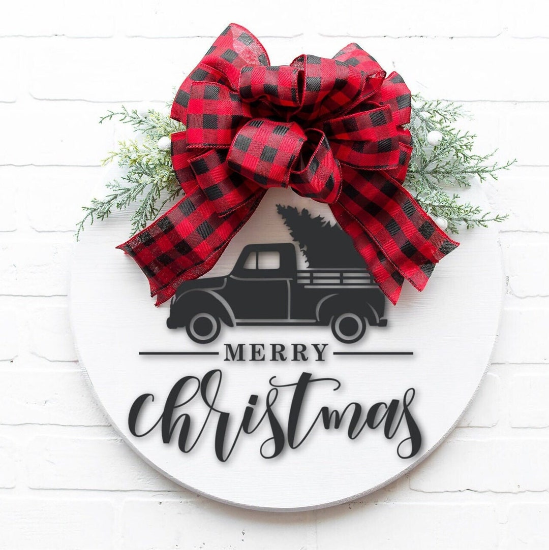 Holiday Wood Signs, White Christmas Wood Sign, Farmhouse Holiday Decor