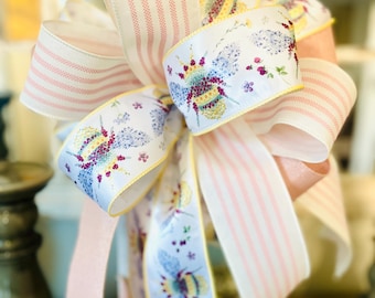 Spring Bow for Wreath | Wreath Bow | Lantern Bow | Door & Wall Decor
