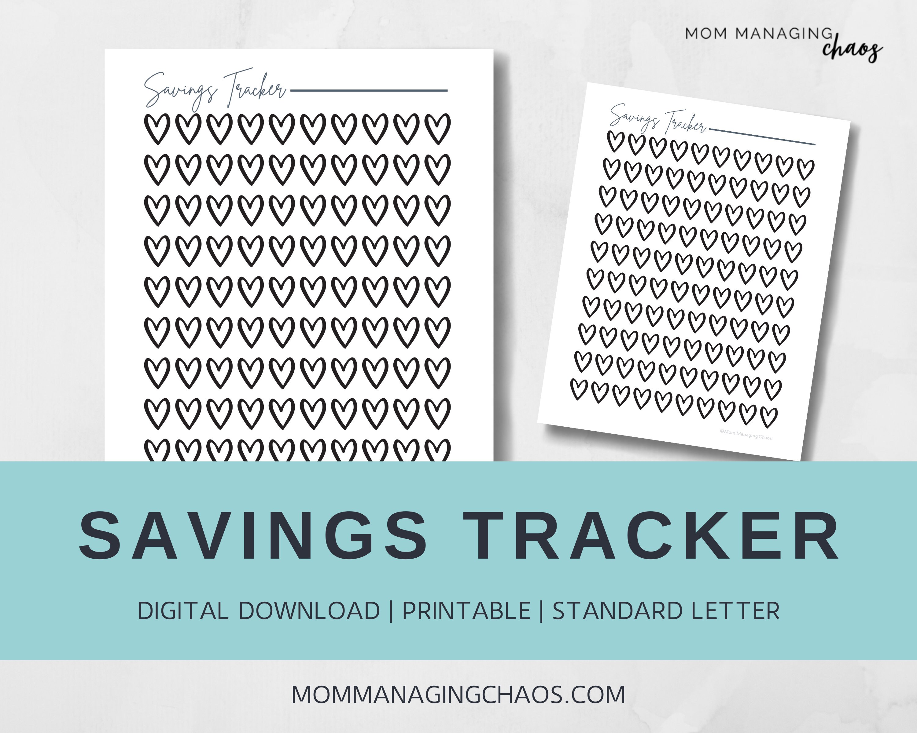 Money Saving Printable Savings Fund Tracker Saving for the - Etsy
