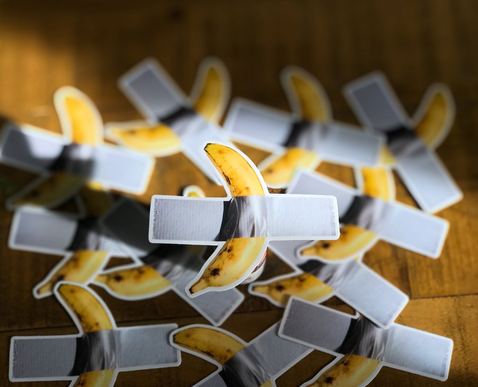 Banana Taped to the Wall Modern Art Sticker Banana Etsy