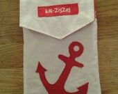 Mobile phone bag quot Klönbüdel am Band quot made of used canvas customizable