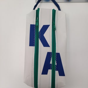 Kulturtasche "L" aus stabilem, neuwertigem Segeltuch groß, personalisierbar