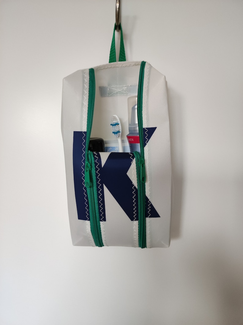 Kulturtasche aus Segeltuch personalisierbar Bild 4