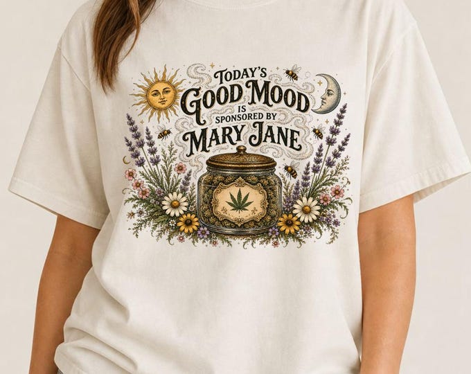 Stoner Girl Shirt | Mary Jane Graphic Tee | Weed Lover Gift | Retro Cannabis Top