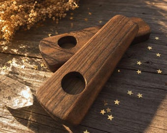Black Walnut Wood Tobacco Pipe | Handmade Wooden Smoking Pipe