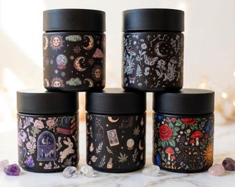 Witchy Stash Jar | Smell-Proof Airtight Herb Container | Cottagecore Witchy Gift