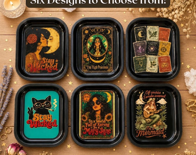 Boho Rolling Tray | Stoner Girl Gift | Cannabis Accessory | Mary Jane | High Priestess