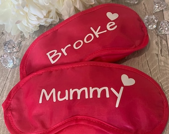 Personalised Eye Sleep Masks Plain Print