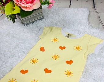 Baby Romper, Summer Romper, Birthday Romper, Yellow Romper, Toddler Romper, Gender Neutral Romper, Unisex Romper, Baby Bodysuit, Baby Jumper