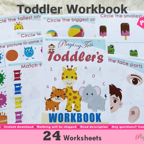 toddler workbook printable fun worksheets vacation travel etsy