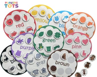 Colors Matching Activity Printable, Learn the Colors, Color Sorting, Preschool Activity, PreK, Homeschool Resource, Montessori, Busy Bags