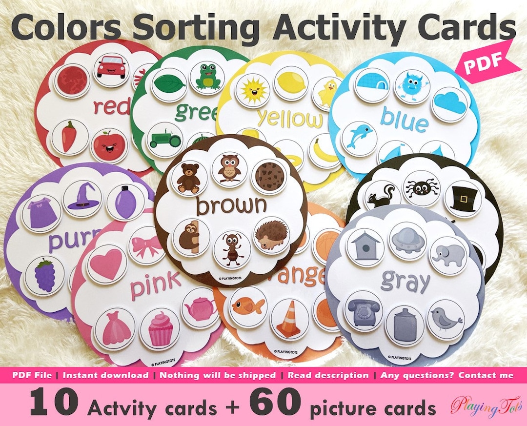 Colors Matching Activity Printable Learn The Colors Color Sorting Colors Matching Activity Printable Learn The Colors Color Sorting