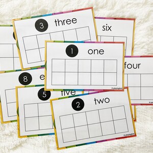 Ten Frames Activity Printable, Ten Frame Math, Learn to Count, Counting ...