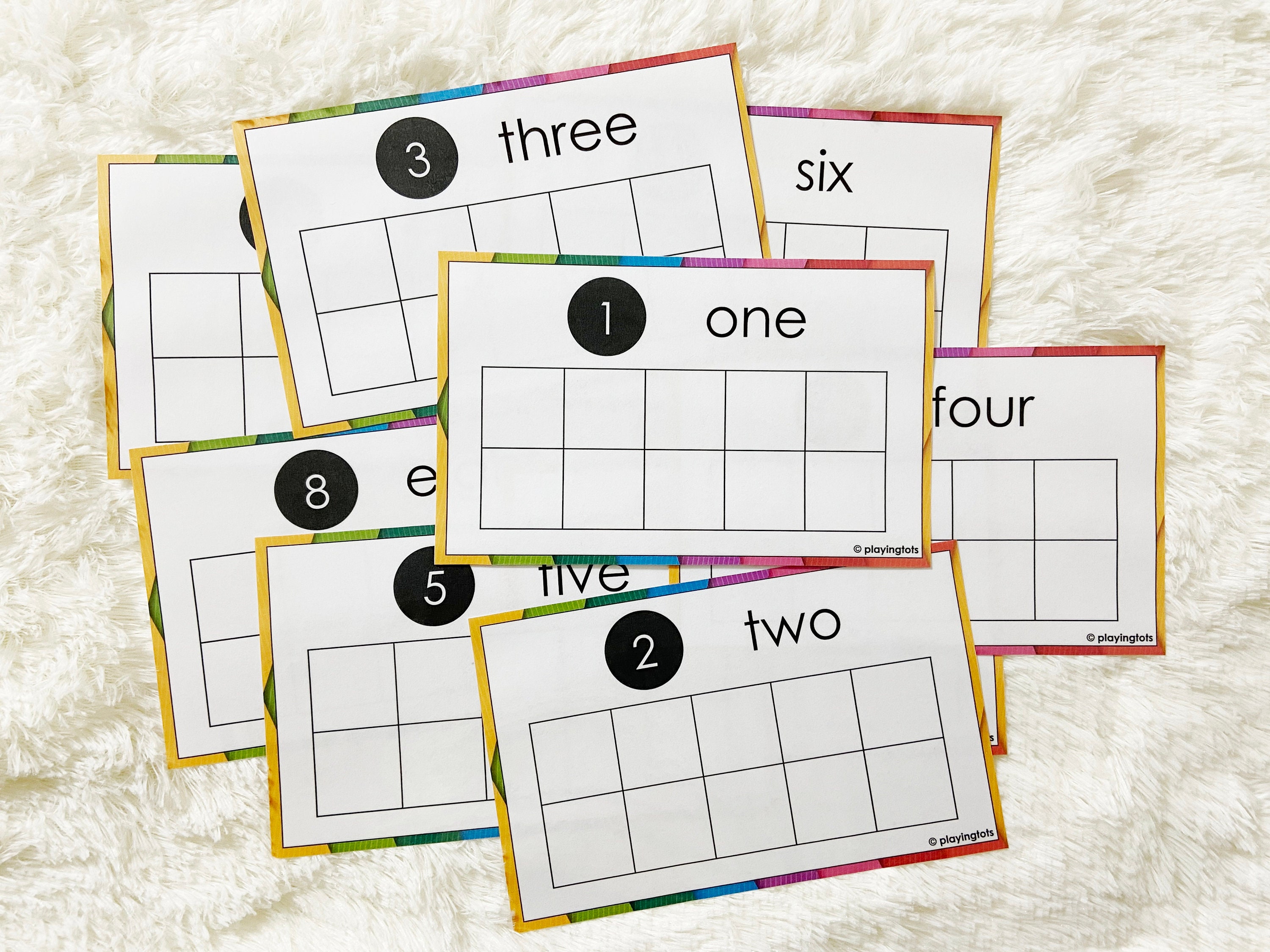 Ten Frames Activity Printable, Ten Frame Math, Learn to Count, Counting ...