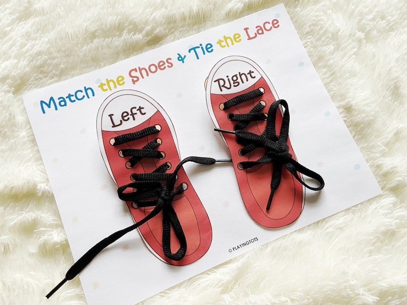 Tie Your Shoes Activity Printable Tie Shoe Laces Busy Book | Etsy