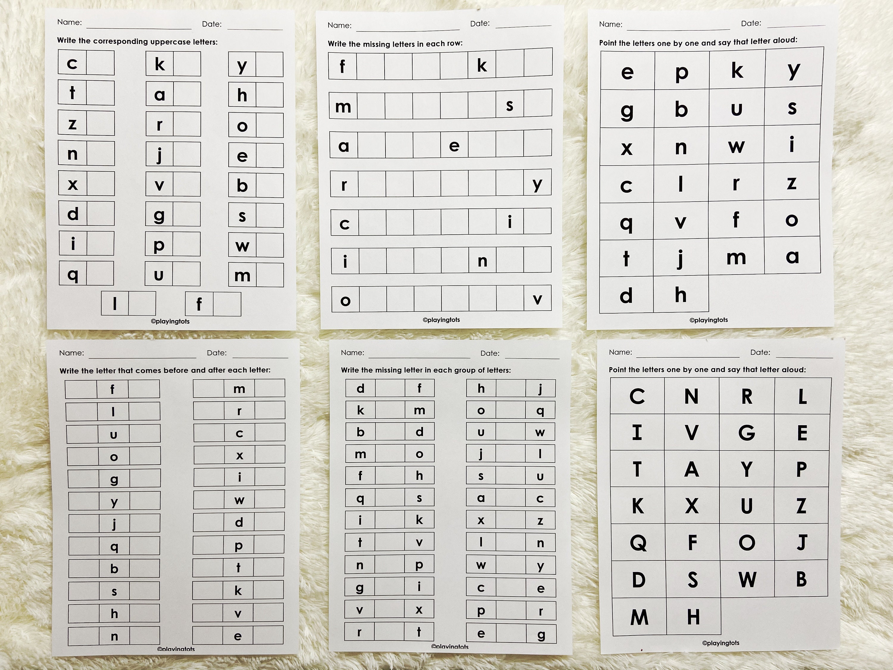 Alphabet Worksheets Printable Number Worksheets Printable | Etsy