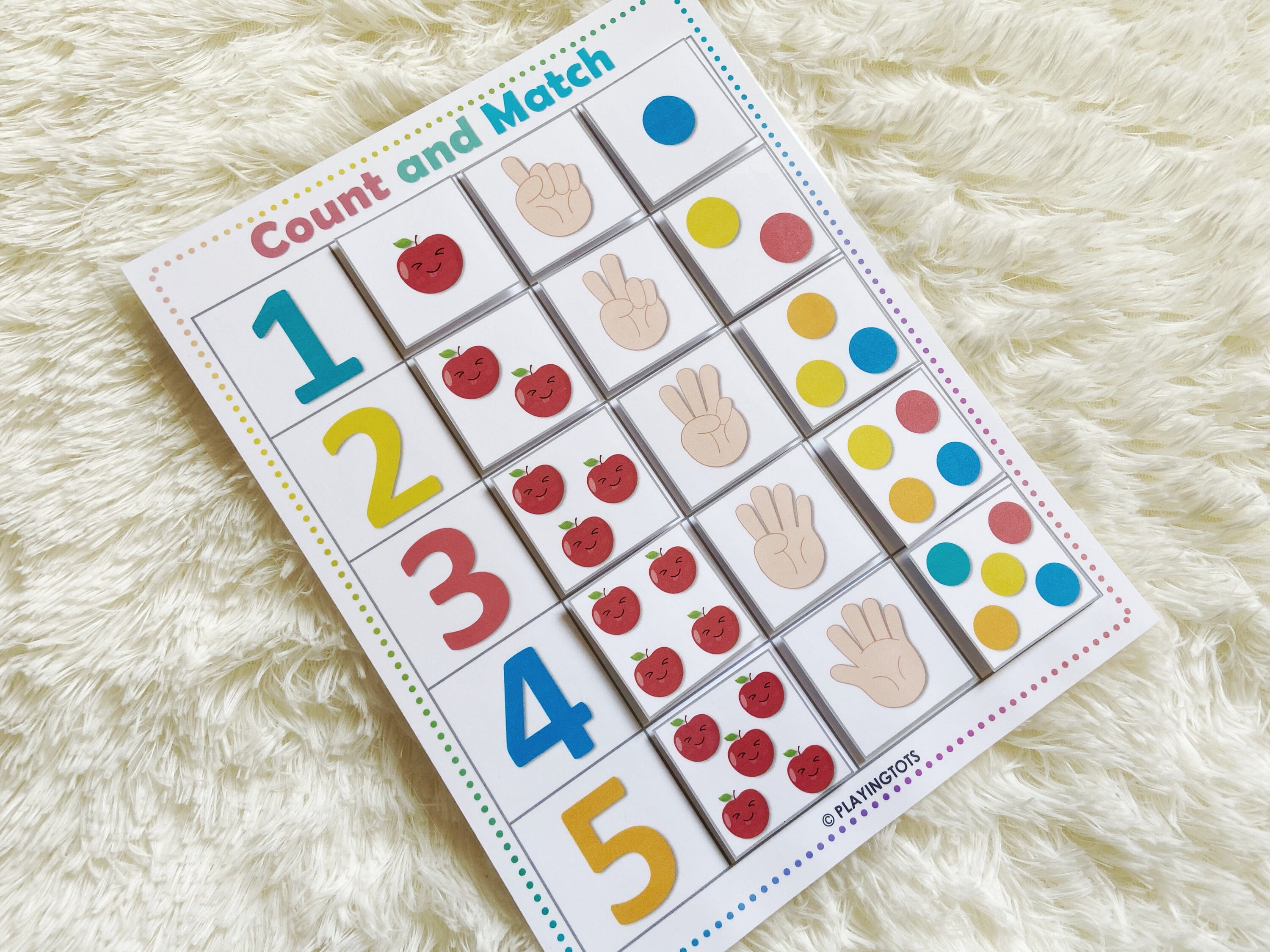 Counting Practice Printable Count and Match Preschool Math | Etsy
