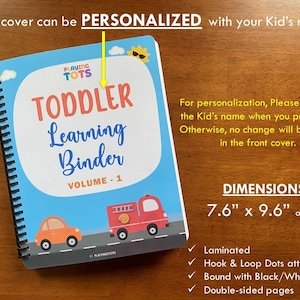 Toddler Learning Binder VOL1, Fully Assembled, Toddler Busy Book, Quiet Book, Homeschool Binder, Preschool Activity Book, PreK Worksheets image 2