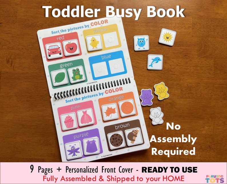 toddler busy book, 2 years old,3 years old, preschool activities, quiet time learning, travel activity book
