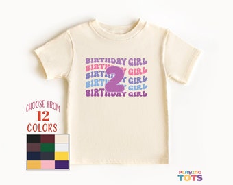 Second Third Birthday Toddler Tshirt Girl, 2nd 3rd Birthday Tees, Cute Retro Kid Shirt, Child's B'day Shirt, Two and Three years old, TT0004