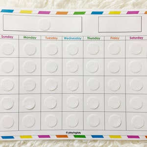 Daily and Monthly Calendar Activity Printable Learning - Etsy