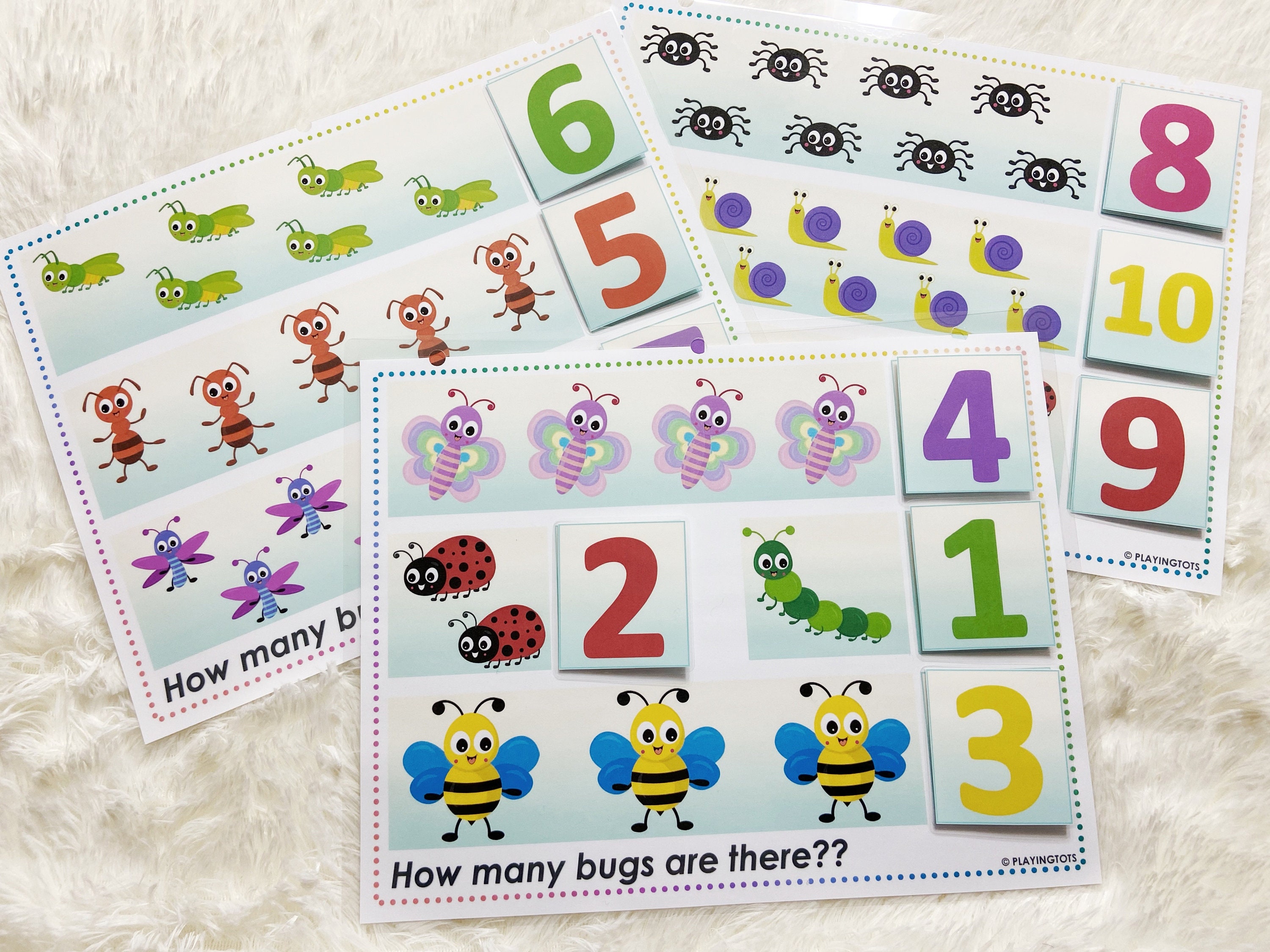 Bugs Counting Activity Printable Preschool Math Busy Book | Etsy