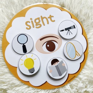 Five Senses Sorting Activity Printable, 5 Senses Sorting, Homeschool Resource, Busy Bags Activity, Toddlers and Preschoolers image 3