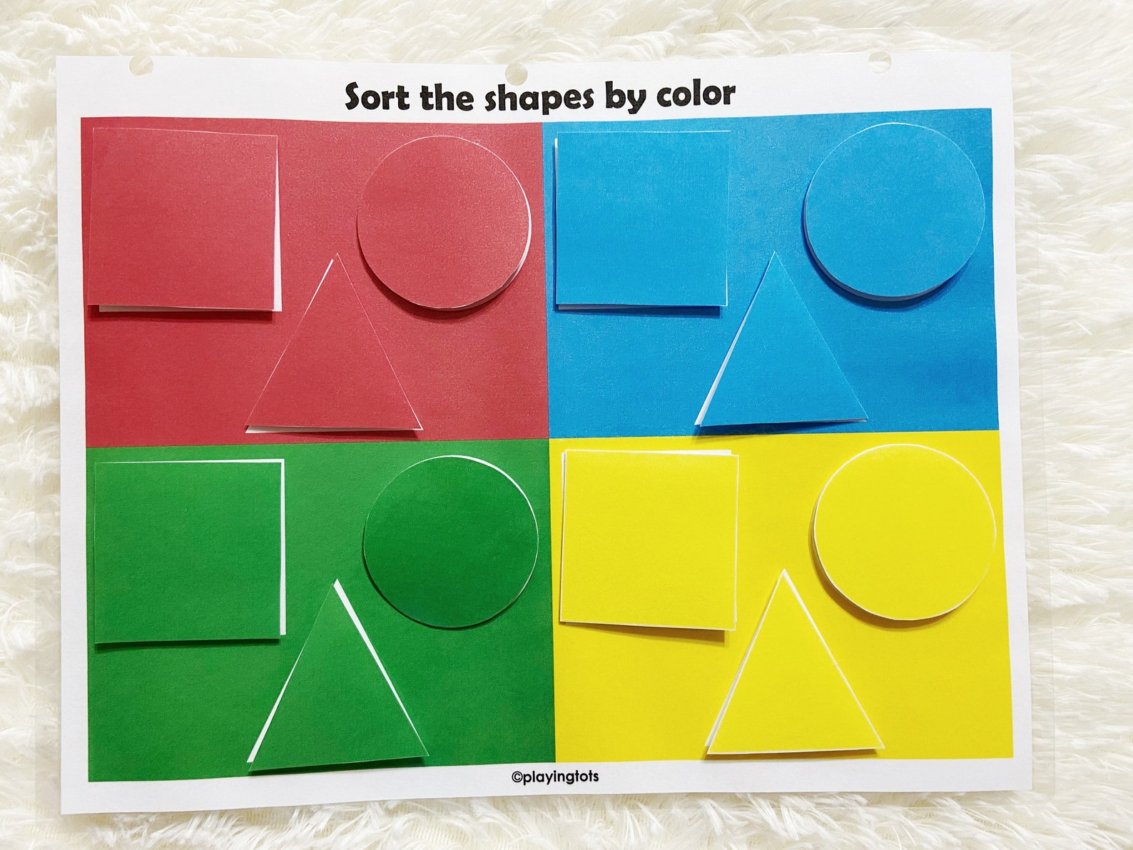 Colors and Shapes Sorting Activity Printable Toddler Busy - Etsy