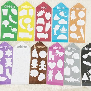 Colors Matching Printable, Sort by Color, Toddler Learning Wall Activity, Montessori Color Matching game, Color Sorting for Toddlers image 8