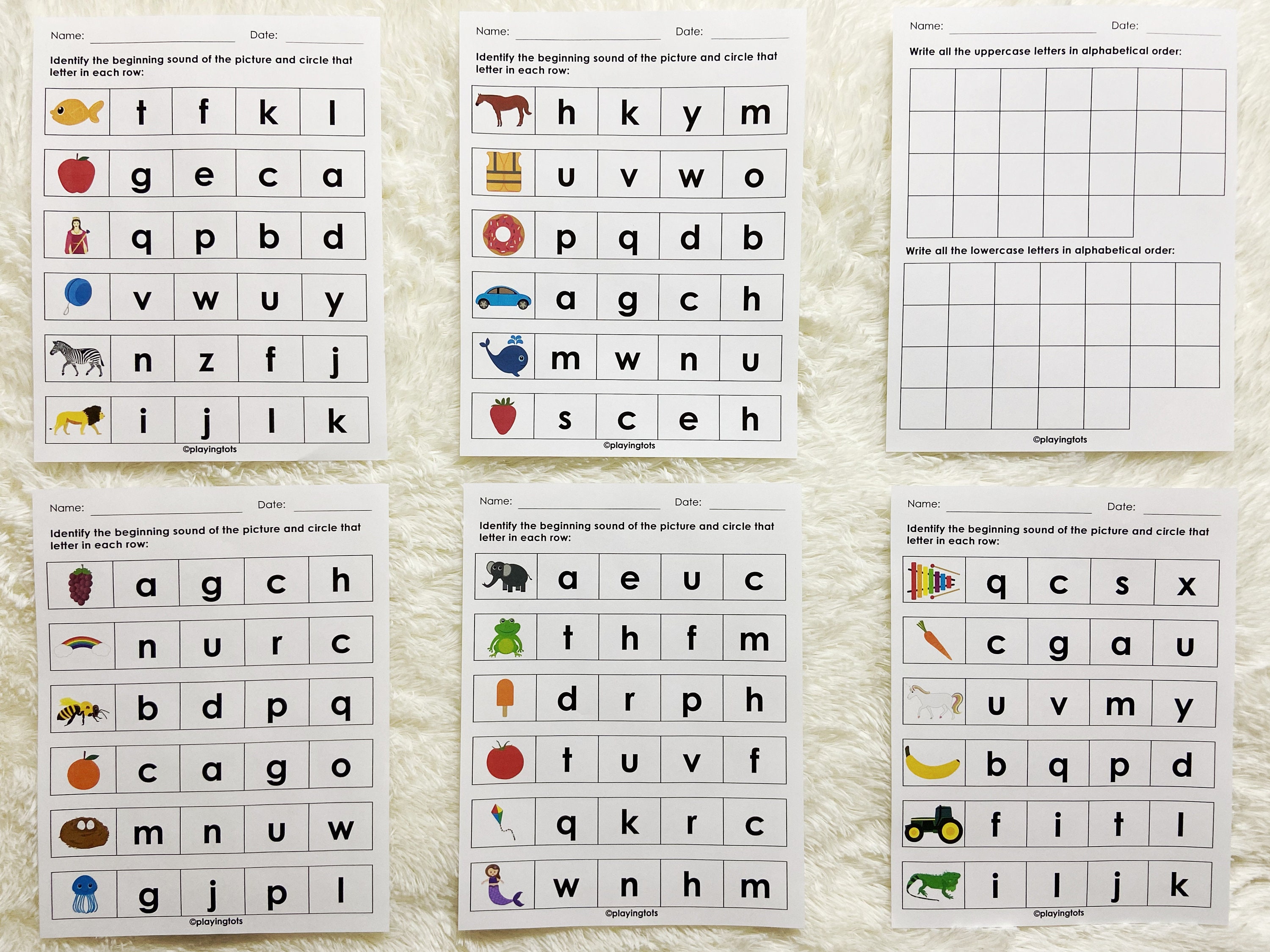 Alphabet Worksheets Printable Number Worksheets Printable | Etsy