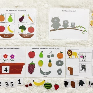 Toddler Busy Book Printable Pack, Toddler Learning Folder, Quiet Book ...