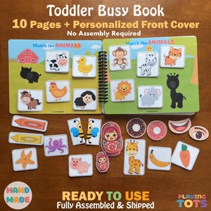 Toddler Busy Book, Fully Assembled, First Learning Binder, Fun Quiet Book, Homeschool Binder, Toddler Activity Book, Toddler Worksheet