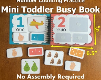 Toddler Mini Busy Book VOL6, Counting Practice Activity, Learn to Count, Preschool Activity, PreK Math, Toddler Homeschool, Montessori Math