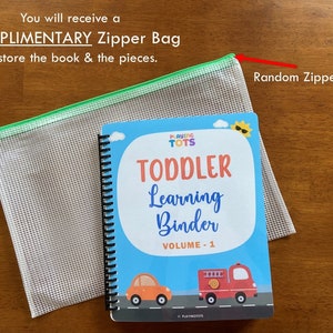 Toddler Learning Binder VOL1, Fully Assembled, Toddler Busy Book, Quiet Book, Homeschool Binder, Preschool Activity Book, PreK Worksheets image 8
