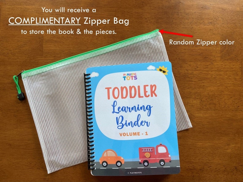 Toddler Learning Binder VOL1, Fully Assembled, Toddler Busy Book, Quiet Book, Homeschool Binder, Preschool Activity Book, PreK Worksheets image 8