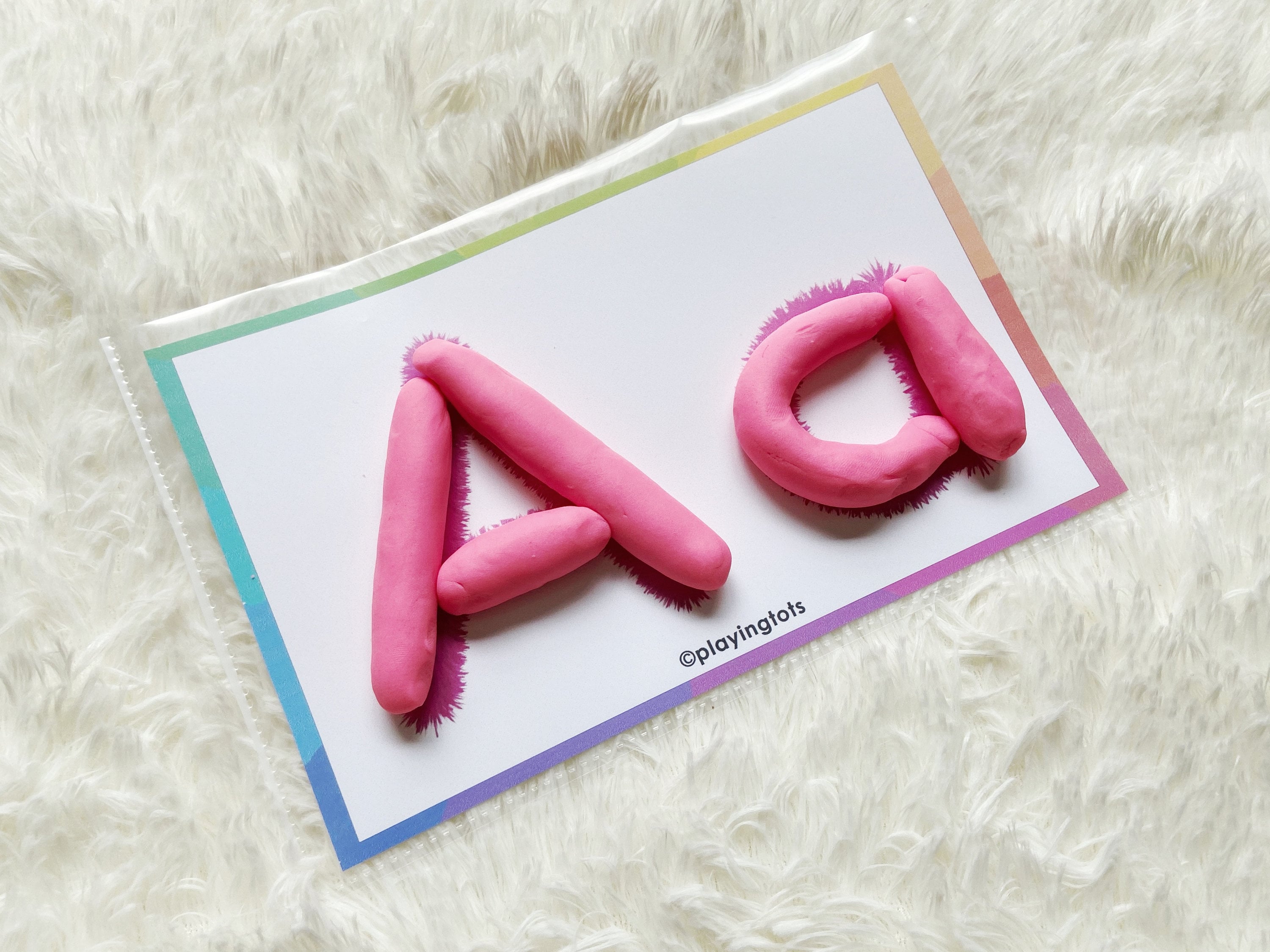Alphabet Playdoh Cards Printable, Uppercase and Lowercase Letters ...